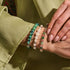 Menthe bleue | Argent sterling 925 | Bracelet en verre Firefly